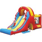 Happy Gonfiabile per Bambini Castello Scivoli 285x600 con Gonfiatore Pompa