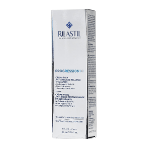 Rilastil Progression Plus, Crema Antirughe Riempitiva e Rimpolpante, Trattamento Rughe Marcate, Antiaging, con Collagene, Acido Ialuronico, 40 ml