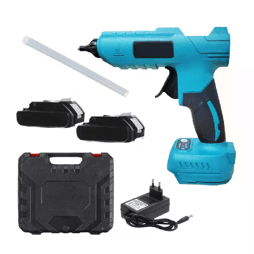 Pistola incollatrice colla a caldo due batterie litio 48V Termocollante Kit set