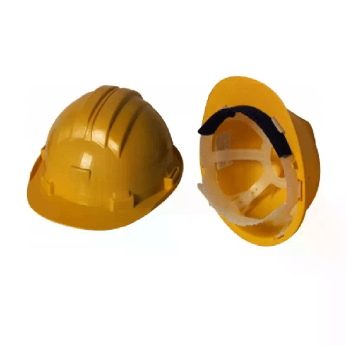 Elmetto casco di protezione in polietilene giallo caschetto sicurezza cantiere