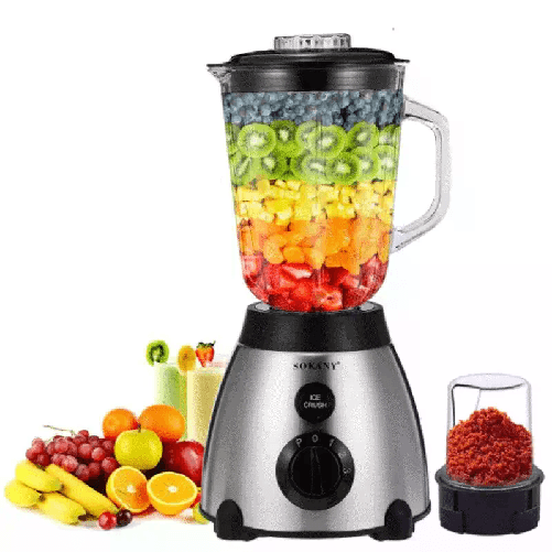 Frullatore elettrico 2 IN 1 Alta Potenza 400W miscelatore  in Acciaio tritatutto