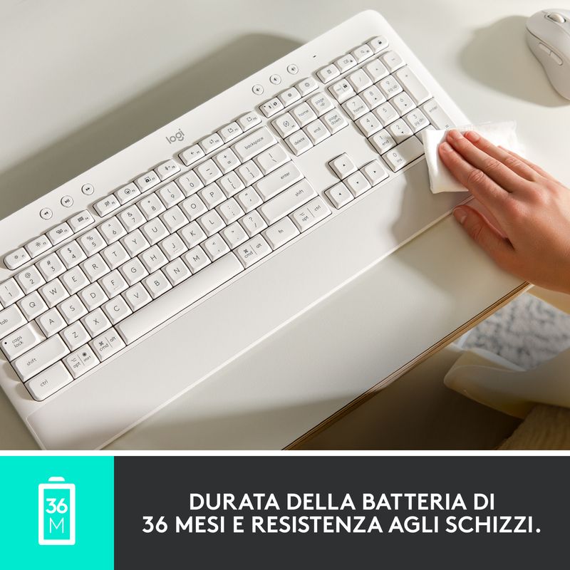 Logitech-Signature-K650-tastiera-Bluetooth-QWERTY-Italiano-Bianco