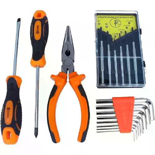 Kit Utensili 17 pezzi Attrezzi Fai-da-te professionale Set Manuali Cacciavite