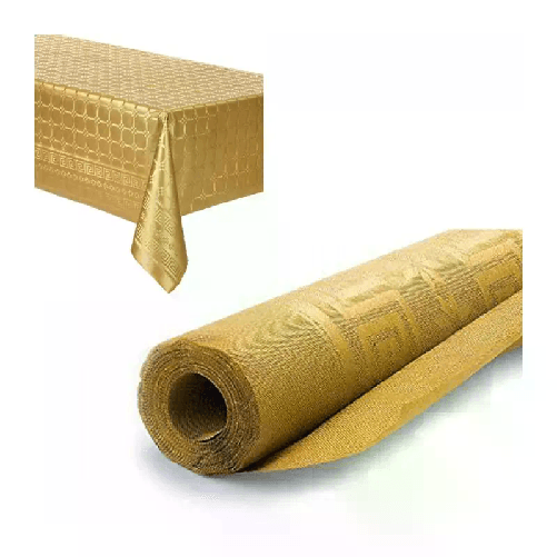 Rotolo Tovaglia in carta color oro damascata natale feste 5x1,18m copritavola