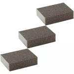 3x Spugne 2.5 Cm spugnette abrasive carta vetrata grana 80 superfici piane e curve