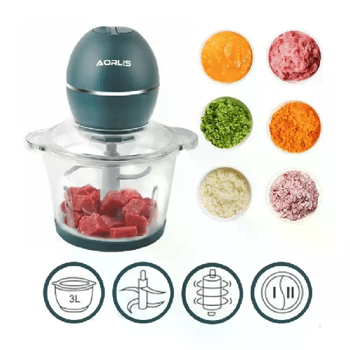 Trita carne verdure frutta sminuzza taglia tritatutto elettrico cucina 300W 3LT