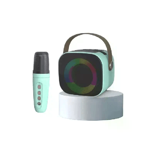 Cassa Speaker Bluetooth Karaoke 1 Microfono Portatile Ricaricabile USB RGB