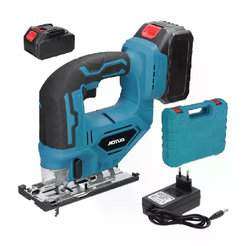 Seghetto alternativo con doppia batteria 48V con valigetta taglio legno plastica