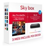 Sky box con 3 Mesi di TV e Netflix (Intrattenimento plus) + Cinema. Decoder Q incluso