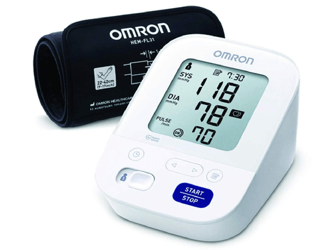 Omron-M3-Comfort-HEM-7155-E-Misuratore-di-Pressione-da-Braccio-Bracciale-IntelliWrap-22-42-cm-Tecnologia-Intellisense-Clinicamente-Validato-Pressione-e-Battito-Batterie-AA-Custodia-Bianco