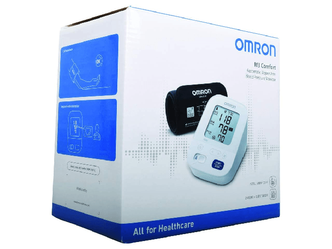 Omron-M3-Comfort-HEM-7155-E-Misuratore-di-Pressione-da-Braccio-Bracciale-IntelliWrap-22-42-cm-Tecnologia-Intellisense-Clinicamente-Validato-Pressione-e-Battito-Batterie-AA-Custodia-Bianco