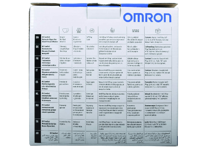 Omron-M3-Comfort-HEM-7155-E-Misuratore-di-Pressione-da-Braccio-Bracciale-IntelliWrap-22-42-cm-Tecnologia-Intellisense-Clinicamente-Validato-Pressione-e-Battito-Batterie-AA-Custodia-Bianco