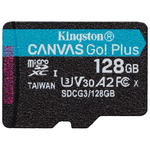 Kingston Technology Scheda microSDXC Canvas Go Plus 170R A2 U3 V30 da 128GB confezione singola senza adattatore