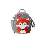 3 Sprouts Fox lunch bag Borsa portapranzo PU pelle, Poliestere Grigio 1 pz