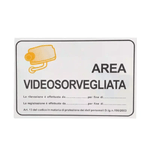 Cartello Targa Area Videosorvegliata Videosorveglianza PVC 20X30 cm sottoposta