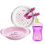 Chicco-Set-Pappa-12M--Contiene-1-Tazza-Set-di-2-Piatti-e-Posate-Forchetta-e-Cucchiaio-Set-Svezzamento-Bambini-Rosa-Bimba