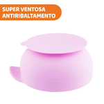 Chicco-Ciotola-in-Silicone-Con-Ventosa-per-Bebe-e-Bambini-Morbido-Piatto-Pappa-per-Alimenti-Semiliquidi-con-Maniglia-Ergonomica-Lavabile-in-Lavastoviglie-Adatto-per-il-Microonde---6--Mesi-Rosa