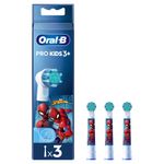 Braun Oral-B Testine Di Ricambio Pro Kids Con Spiderman, 3 Testine