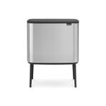 Brabantia-316081-bidone-per-la-spazzatura-33-L-Rettangolare-Acciaio-inossidabile-Nero-Acciaio-inossidabile