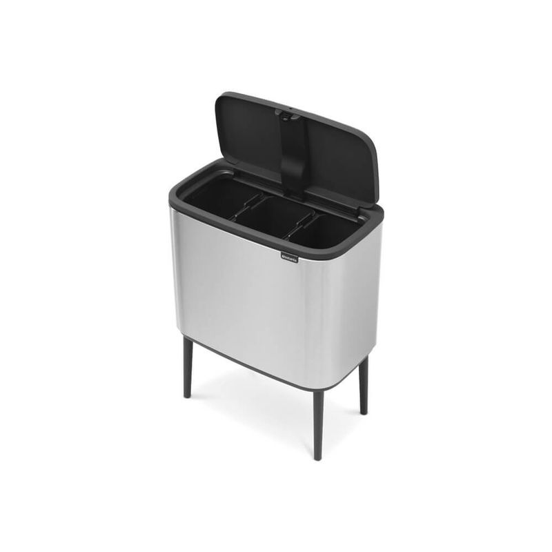 Brabantia-316081-bidone-per-la-spazzatura-33-L-Rettangolare-Acciaio-inossidabile-Nero-Acciaio-inossidabile