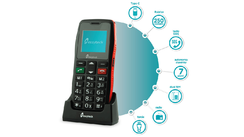 Easyteck telefono per anziani T200  Rosso - PagineGialle Shop -  PagineGialle Shop