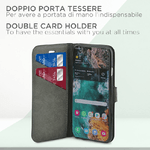 Fonex custodia a libro Identity in similpelle per Apple iPhone 15 | Nero