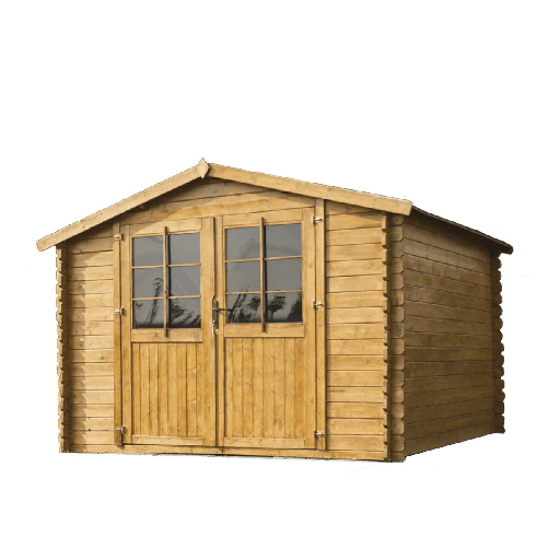 Casetta in Legno 3x3 Block House 28 mm Ripostiglio Attrezzi da Giardino