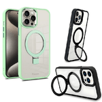 Fonex cover Mag Stand con magnete e supporto per Apple iPhone 15 Pro Max | Bordo Verde