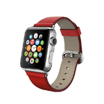 Fonex cinturino di ricambio per Apple Watch da 38 mm in pelle | Rosso