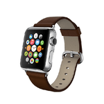 Fonex cinturino di ricambio per Apple Watch da 42 mm in pelle | Marrone