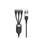 Conceptronic ETTA06B15 cavo USB USB 2.0 1,5 m USB C USB C/Micro-USB B/Lightning Nero