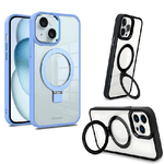 Fonex cover Mag Stand con magnete e supporto per Apple iPhone 15 | Bordo Viola chiaro