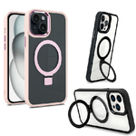 Fonex cover Mag Stand con magnete e supporto per Apple iPhone 15 Plus | Bordo Rosa