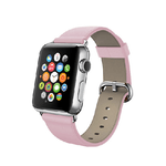 Fonex cinturino di ricambio per Apple Watch da 42 mm in pelle | Rosa