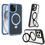 Fonex cover Mag Stand con magnete e supporto per Apple iPhone 15 Plus | Bordo Viola chiaro