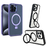 Fonex cover Mag Stand con magnete e supporto per Apple iPhone 15 Pro | Bordo Viola