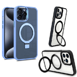 Fonex cover Mag Stand con magnete e supporto per Apple iPhone 15 Pro | Bordo Viola chiaro