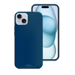 Fonex cover Pure Touch in silicone per Apple iPhone 15 | Blu Mezzanotte