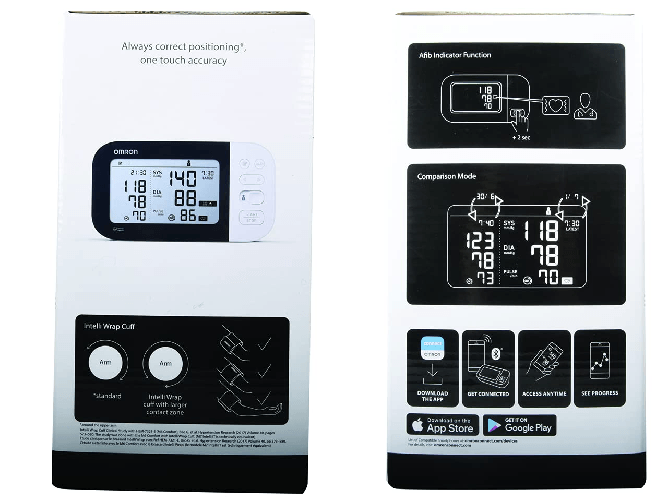 OMRON---Misuratore-di-Pressione-e-Battito-da-Braccio-M7-Intelli-IT-HEM-7361T-EBK-Bracciale-IntelliWrap-22-42-cm-Tecnologia-Intellisense-Clinicamente-Validato-AFib-Batterie-Custodia