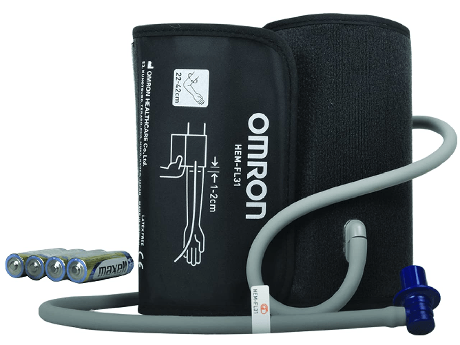 OMRON---Misuratore-di-Pressione-e-Battito-da-Braccio-M7-Intelli-IT-HEM-7361T-EBK-Bracciale-IntelliWrap-22-42-cm-Tecnologia-Intellisense-Clinicamente-Validato-AFib-Batterie-Custodia