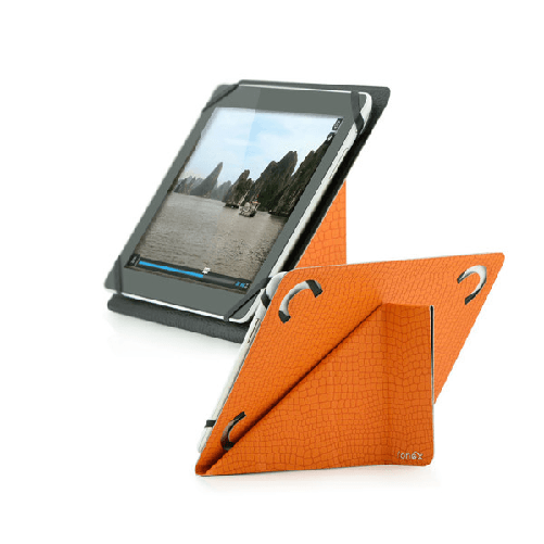 Fonex-custodia-Flexy-per-tablet-da-7--a-8--a-libro-|-Nero---Arancio