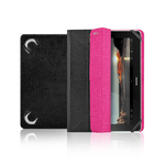 Fonex BOOKFU7HP custodia per tablet 20,3 cm (8") Custodia a libro Nero, Rosa