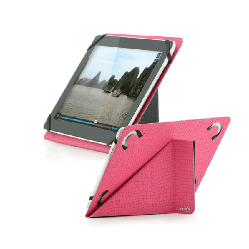 Fonex-custodia-Flexy-per-tablet-da-7--a-8--a-libro-|-Nero---Rosa