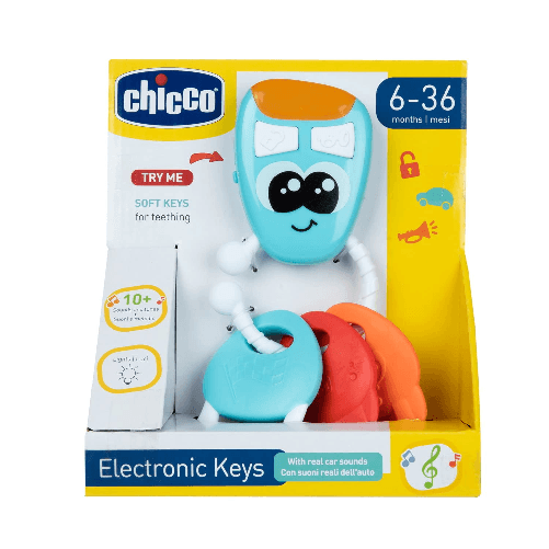 Chicco-Chiavi-Elettroniche-parlanti-Bilingue-con-3-pendenti-Primi-giochi-in-Plastica-Due-chiavi-morbide-per-la-Dentizione-e-una-chiave-attivita-Con-luci-e-Suoni-6-36-mesi