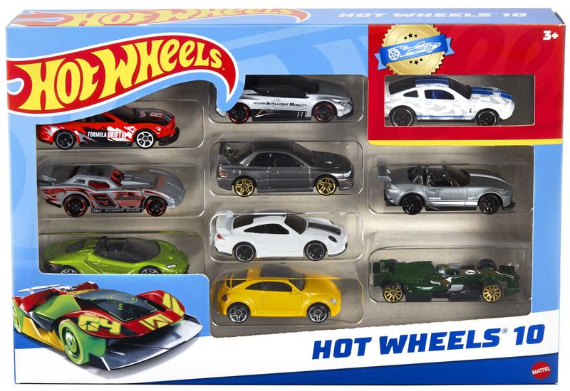 Hot-Wheels--Confezione-10-Veicoli-
