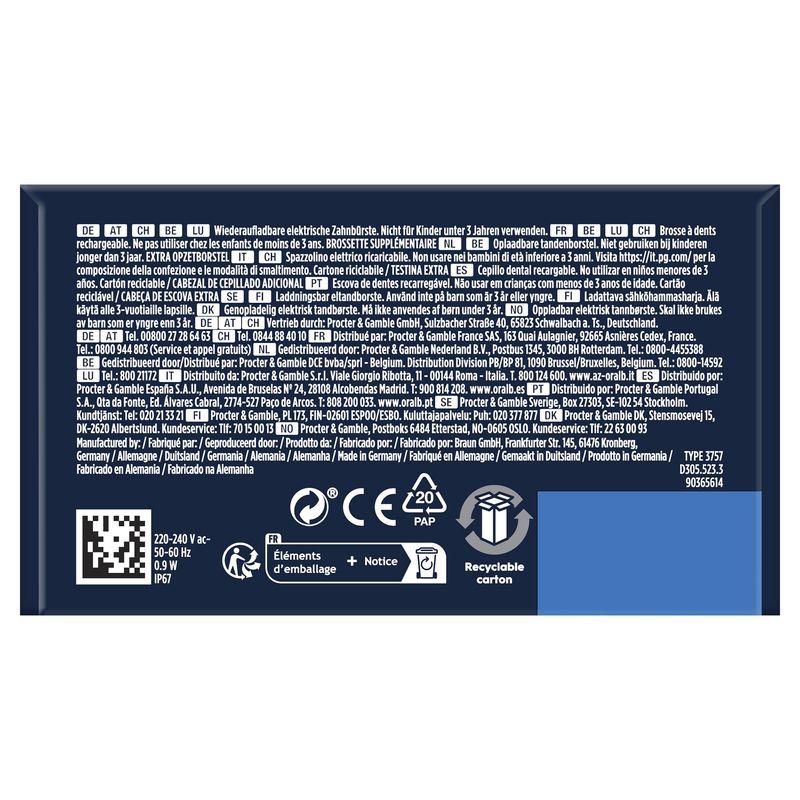 Oral-B-Spazzolino-Elettrico-Ricaricabile-Series-1-Blu-con-2-Testine-di-Ricambio-1-Spazzolino