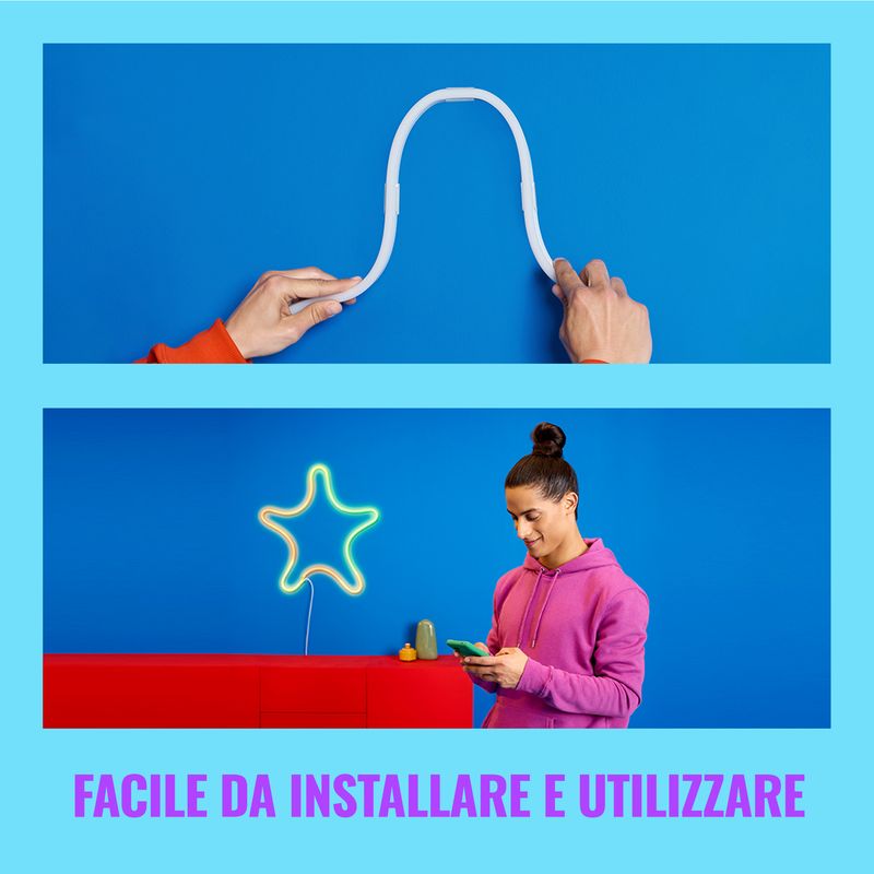 WiZ-Striscia-LED-WiFi-Luce-Bianca-o-Colorata-Dimmerabile-4-M-11W-Alimentatore-Incluso-Tecnologia-SpaceSense-Controllo-Vocale--Alexa-Apple-HomeKit-Google-Home-