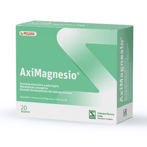 Pegaso Aximagnesio Integratore Alimentare di Magnesio, 20 Bustine