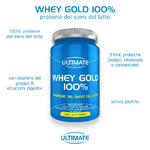 whey gold 100 % - integratore alimentare per sportivi, a base di proteine di altissimo valore provenienti