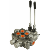 Distributore oleodinamico Ama a 2 leve semplice effetto e doppio effetto - 40L